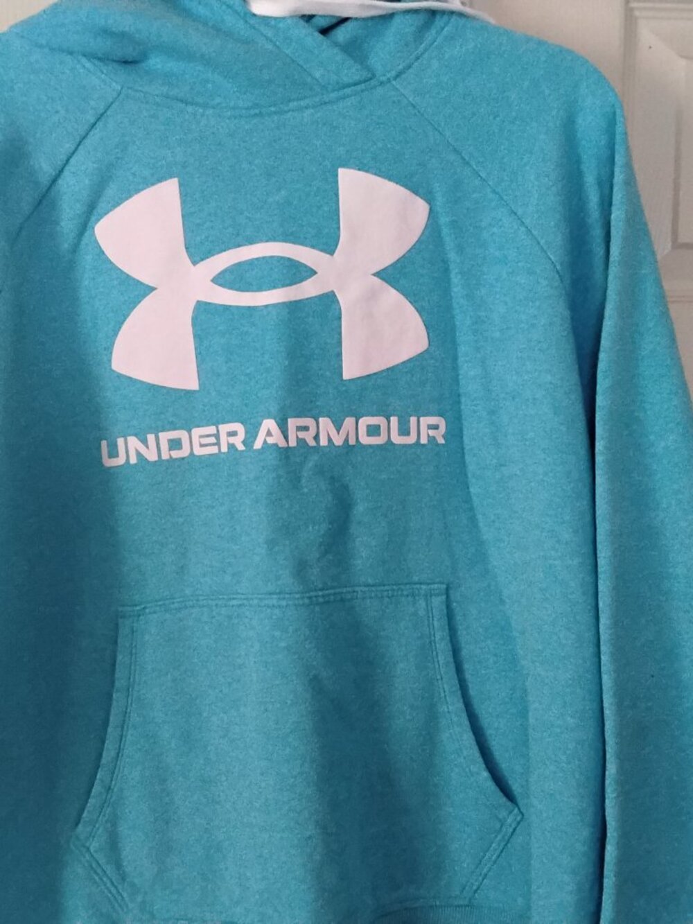 Under Armour teal blue hooded sweatshirt xl